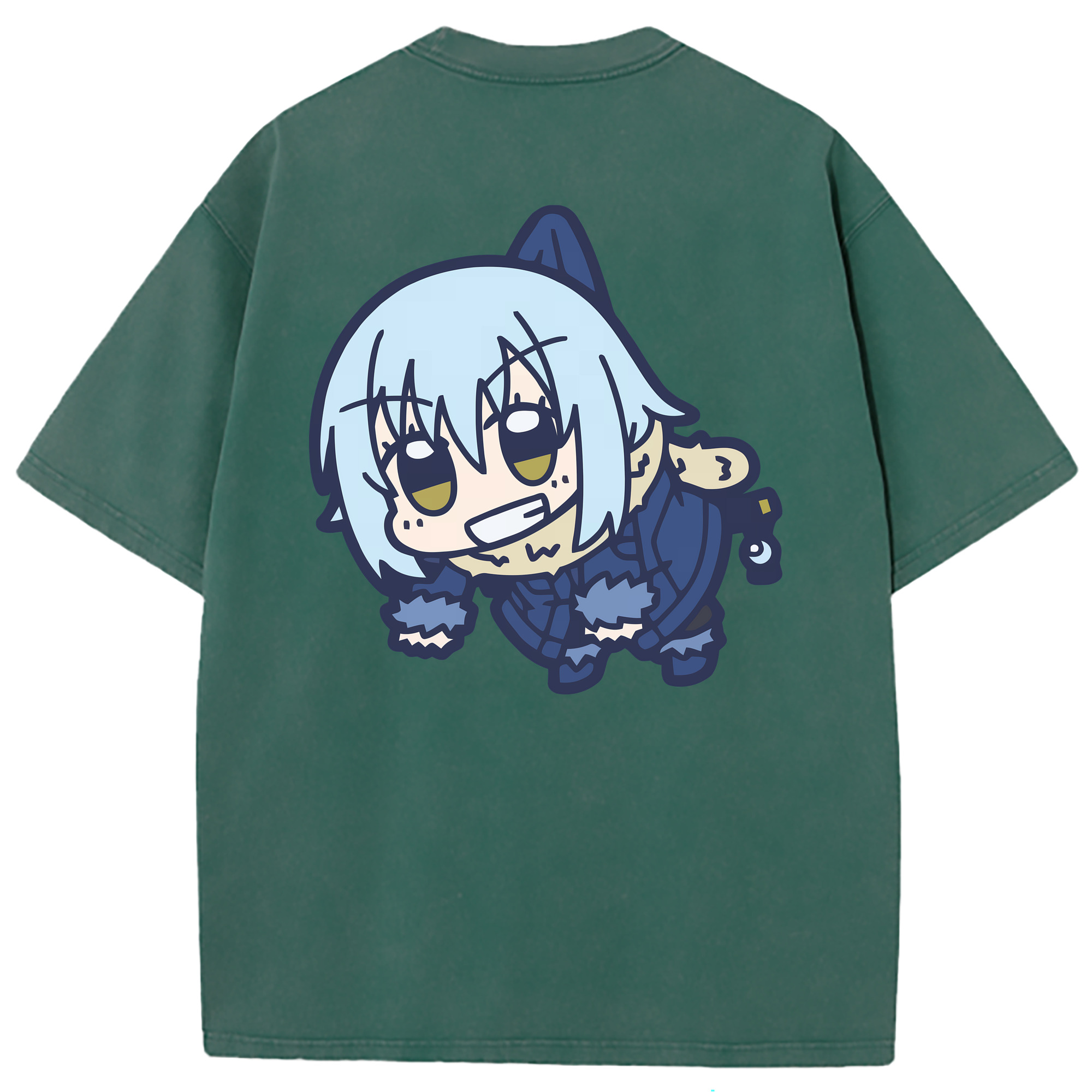 （画像用） 転スラ Regarding Reincarnated to Slime 綿100% ヴィンテージ風 半袖Tシャツ（背面プリント）